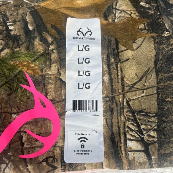 Realtree Xtra Camouflage Tshirt Womens Large Green New Outdoor Hunting - Picture 7 of 9